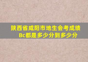 陕西省咸阳市地生会考成绩 Bc都是多少分到多少分